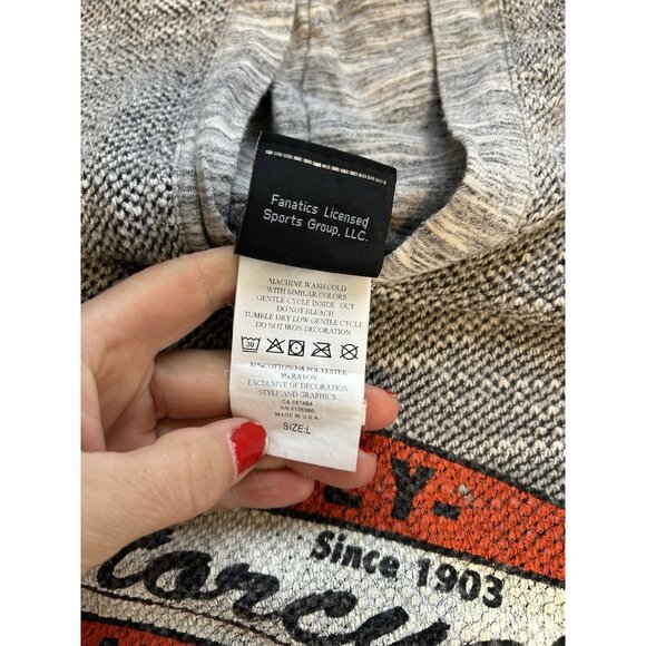 VTG 90s Harley Davidson Spell Out Shield Lightweight Hooded Sweatshirt - Picture 7 of 7